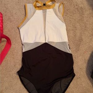 Black White and Gold Leotard